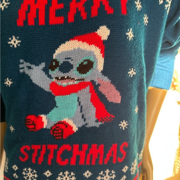 Disney Merry Stitchmas Sweater. Ptp 20” length 26” - Picture 3 of 6
